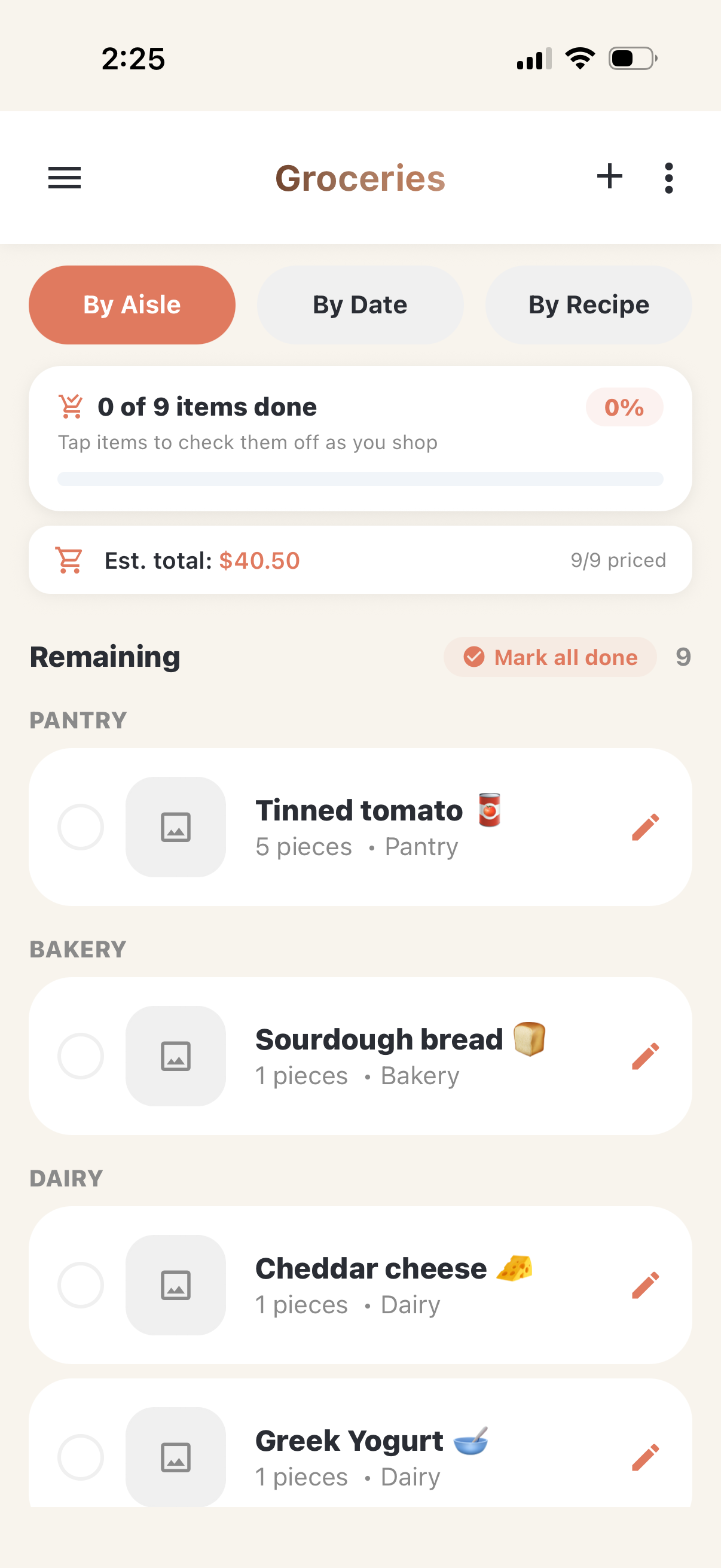 Groceries